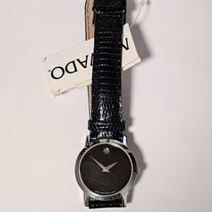 Movado Women's Watch with Black and Silver Accents